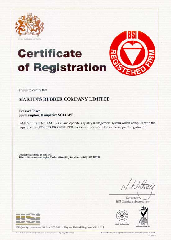 ISO 9001 1994 Certificate ISO 9001 1994 Certificate
