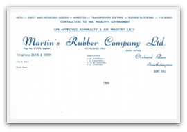Martins Rubber Headed Paper 1960 Martins Rubber Headed Paper 1960