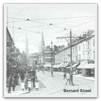 View up Bernard Street View up Bernard Street