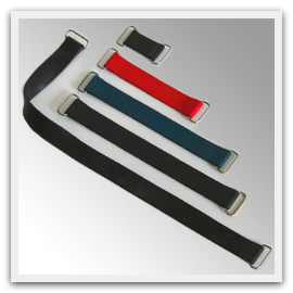 Rubber mouldings electrical box retaining straps