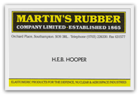 H. E. B Hooper Business Card H. E. B Hooper Business Card