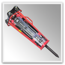 Hydarulic Hammer Components and section view