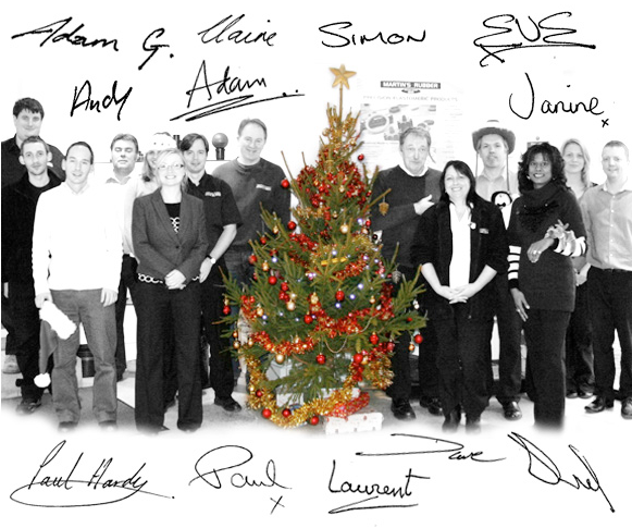 Martins Rubber Christmas Group Shot Martins Rubber Christmas Group Shot